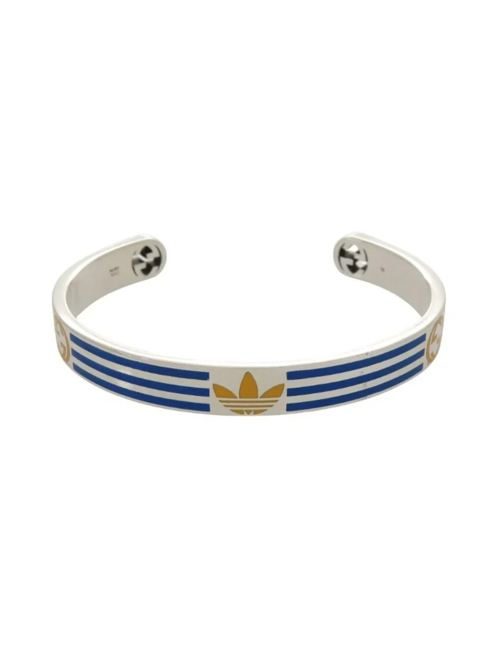 Gucci Adidas Collaboration Bangle 925 Sterling Silver Blue Bracelet